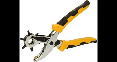 Toolland Revolverponstang, 6 verwisselbare ponsen, voor precisie in lederbewerking