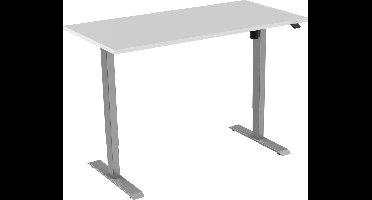 OrangeLabel Euroseats Z1 Desk Zit/Sta. Framekleur grijs / blad WIT 120x80cm. Elektrisch in hoogte verstelbaar