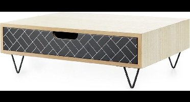 Monitor Standaard Scherm Verhoger met Lade Zwart Hout BALVI