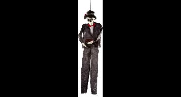 Horror decoratie hangend skelet Day of the dead heer 92 cm - Halloween thema versiering poppen