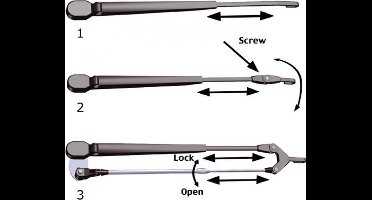 Roca Parallelarm W10/12/38L, RVS electr.gepolijst 324-462mm