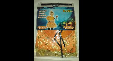 Verkleedset pompoen jurkje, halloween, #kindercrea, verkleedset kind