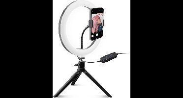 SBS Tripod with 20cm selfie ring light