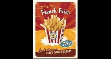 French Fries. Koelkastmagneet 8 cm x 6 cm.