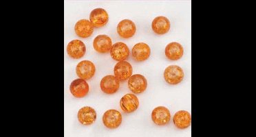 Sparkle glass beads, 8mm, Peach, 20pcs