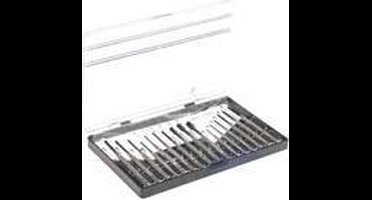 Toolland Precisieschroevendraaierset, 16-delig, plat:/ster/kruiskop/bus, niet magnetisch, met opbergdoos