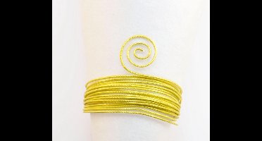 Vaessen Creative Aluminium Draad - Embossed round - 2mm - 30m - Zonnig geel