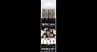 Sakura - manga set pigma micron sepia 4 stuks