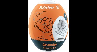 Satisfyer Masturbator Egg, verschillende structuren, hydro-actief TPE, geen glijmiddel nodig, voor eenmalig gebruik