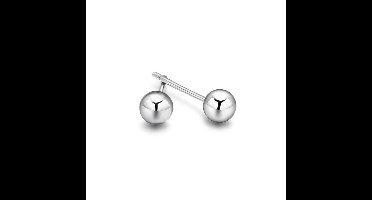 Gading@ zilver Oorkoppen dames meisjes unisex- S999 oorknopjes met bolletje - 1.3 mm