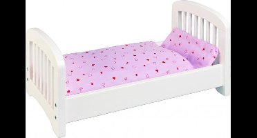 Houten Poppenbed 54 X 29 X 25 cm Wit Zonder beddengoed