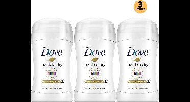 Dove Invisible Dry Deodorant Stick - Anti Transpirant Deo Stick met 0% Alcohol - 48 Uur Zweetbescherming - Deodorant Vrouw - 3-Pack