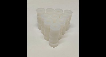 AFSTANDSBUS - OPVULRING - SPACER - 20 MM X 10.0 MM X 8.4 MM - PA - 50 STUKS - VOOR M8 - WIT