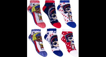 6 pack LOL Surprise enkel sokken: maat 27/30