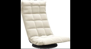 vidaXL - Vloerstoel - draaibaar - fluweel - crèmekleurig