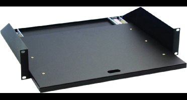 Adam Hall 19" plank 2HE uittrekbaar - Rack accessoire