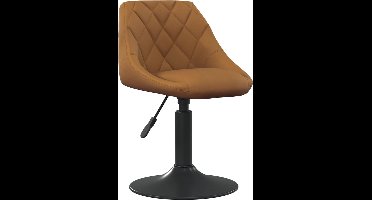 vidaXL Barkruk fluweel bruin