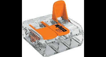 Wago verbindingsklem 3-VOUDIG 0,2-4 MM² - Doorvoerconnector per 5 stuks