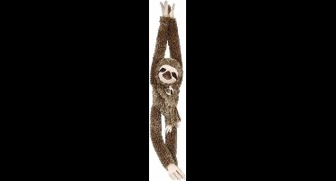 Ravensden Pluche knuffeldier - luiaard met baby knuffel - 90 cm - klittenband handjes