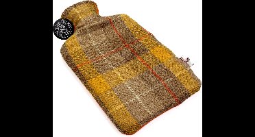 Kruik Geel Beige - 2 liter - Harris tweed - Handgemaakt in Schotland - Caroline Wolfe Murray