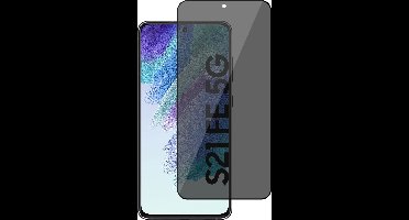 Privacy Screenprotector geschikt voor Samsung Galaxy S21 FE - Volledig Dekkende Gehard Glas Tempered Glass Screen Protector