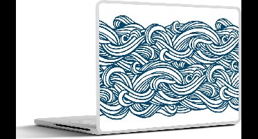 Laptop sticker - 10.1 inch - Patroon - Golven - Zee - 25x18cm - Laptopstickers - Laptop skin - Cover