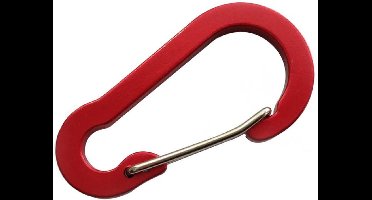 2x Platte karabijnhaak - 50mm - Rood