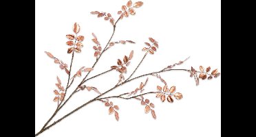 Silk-ka Kunstbloem-Zijde Bloem Bladtak Koper 119 cm