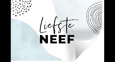 Muurstickers - Sticker Folie - 'Liefste neef' - Spreuken - Blauw - Quotes - 30x20 cm - Plakfolie - Muurstickers Kinderkamer - Zelfklevend Behang - Zelfklevend behangpapier - Stickerfolie