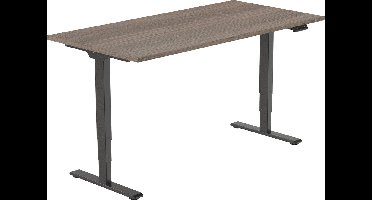 OrangeLabel zit/sta bureau Eco frame zwart maat 140x80cm. Voldoet aan de NEN EN 527. Inclusief Robson Eiken blad.
