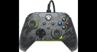PDP - Bedrade Xbox Controller - Xbox Series X|S, Xbox One & Windows - Electric Carbon