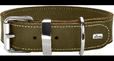 Hunter Halsband Aalborg Special Olijfgroen - Hondenhalsband - 55 cm