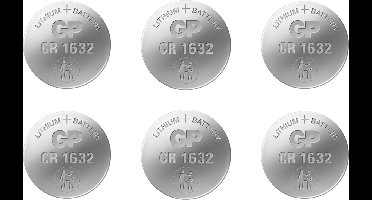 GP Batterij CR1632 - Knoopcel - Lithium - 3Volt - 6 STUK(S)