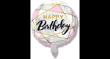 Folieballon happy birthday, verjaardag, gefeliciteerd, 40 cm Kindercrea