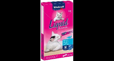 5x Vitakraft - Liquid Snacks met zalm - Omega 3 - 6x15g