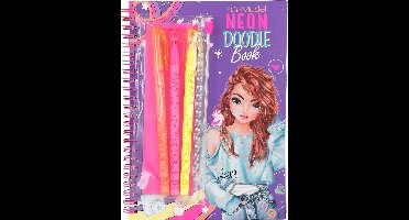 Depesche - TOPModel neon Doodle kleurboek met neon stiften