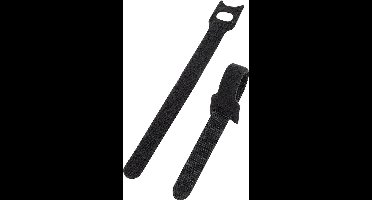 Basetech STD-150 Klittenband kabelbinder Om te bundelen Haak- en lusdeel (l x b) 150 mm x 13 mm Zwart 10 stuk(s)