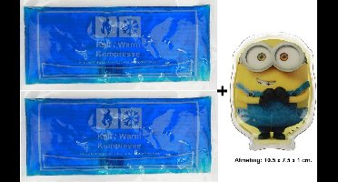Cold/Hotpack - 29 x 12 cm - 2 stuks + Minion mini Coldpack!!