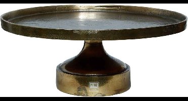 PTMD Tamor Rond Taartplateau Antiek - H20 x Ø50 cm - Aluminium - Koper