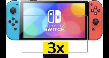Screenprotector - Geschikt voor - Nintendo Switch - Screenprotector Gehard Glas Beschermglas - 3 Stuks