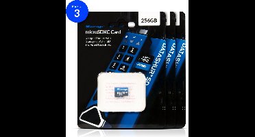iStorage MicroSD Card 256GB - 3 Pack - alleen te gebruiken met de iStorage datAshur SD flashdrive (module) - IS-FL-DSD-256