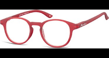 Montana Eyewear MR52B ronde leesbril +3.50 mat rood