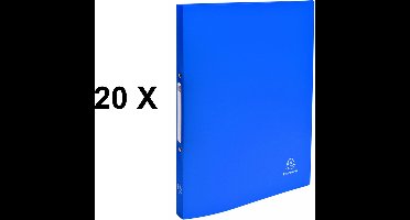 20 x Ringmap Exacompta A4 2-rings O-mech 15mm PP blauw