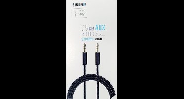 Eisenz EZ301 3.5mm AUX Kabel 3 Meter – Universele Audio Jack Kabel – Nylon Gevlochten – Voor Auto, Smartphone, Tablet, Laptop & Koptelefoon