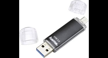 Hama FlashPen Laeta Twin USB-stick smartphone/tablet Zwart 32 GB USB-A 3.2 Gen 1, Micro-USB 2.0