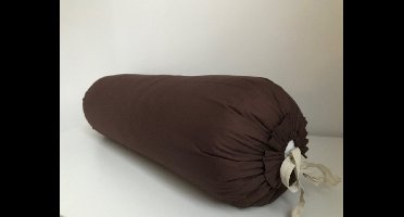 Gustiana® Guling - Rolkussen - Sluimerrol Kapok - met wasbare sloop - L85 x B35 x ø20 cm - Bruin