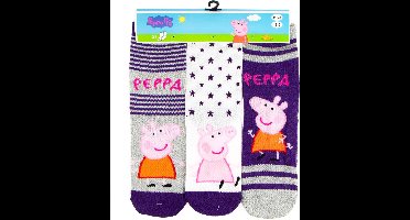 PEPPA PIG SOKKEN - 3 PAAR SOKKEN - MAAT 31-34 - PAARS