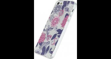Apple iPhone 5/5s/SE Hoesje - Xccess - Serie - Hard Kunststof Backcover - Purple Floral - Hoesje Geschikt Voor Apple iPhone 5/5s/SE
