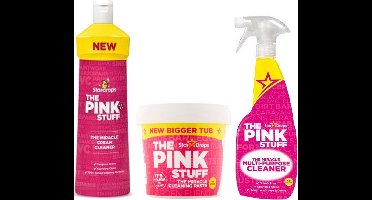 Stardrops 3x The Pink Stuff - Het Wonder reinigingsmiddel - Allesreiniger Spray - Schoonmaakpasta groot 850g - Huishouden