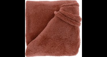 Unique Living Plaid Justin - Polyester - Rood/Terra - 150 x 200 x 0 cm (BxHxD)
